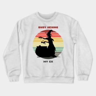 Sunset Witch / Busy Hexing My Ex Crewneck Sweatshirt